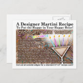 Chocolade Verjaardagstaart Martini Recept Briefkaa Briefkaart (Voorkant / Achterkant)