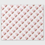 Chocolade verjaardagstaart met snoep cadeaupapier (Vlak)