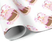 Chocolade verjaardagstaart met snoep cadeaupapier (Rol Hoek)