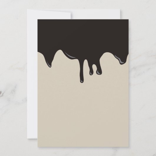 Chocolade verjaardagstaart verjaardagsfeestje kaart (Achterkant)