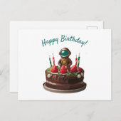 Chocolade Verjaardagstaart voor Astronaut Briefkaart (Voorkant / Achterkant)