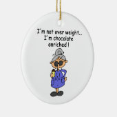 Chocolade Verrijkte Humor Keramisch Ornament (Rechts)