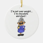 Chocolade Verrijkte Humor Keramisch Ornament (Voorkant)