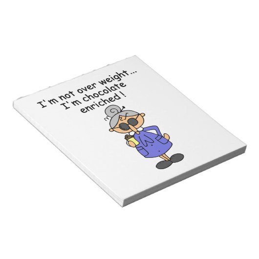 Chocolade Verrijkte Humor Notitieblok (Schuin)