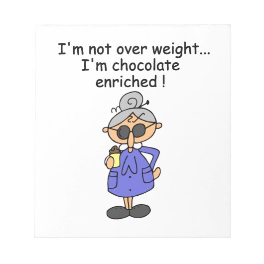 Chocolade Verrijkte Humor Notitieblok (Voorkant)