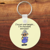 Chocolade Verrijkte Humor Sleutelhanger (Voorkant)