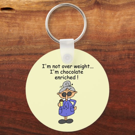 Chocolade Verrijkte Humor Sleutelhanger (Voorkant)