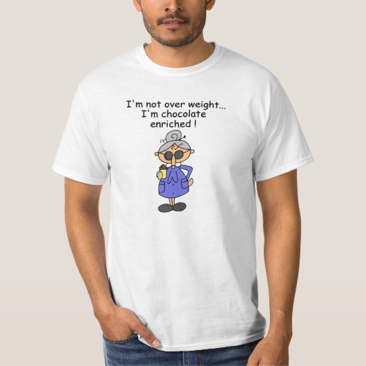 Chocolade Verrijkte Humor T-shirt (Voorkant)