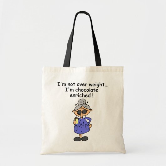 Chocolade Verrijkte Humor Tote Bag (Voorkant)