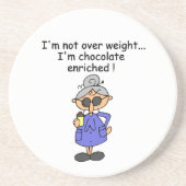 Chocolade Verrijkte Humor Zandsteen Onderzetter (Voorkant)