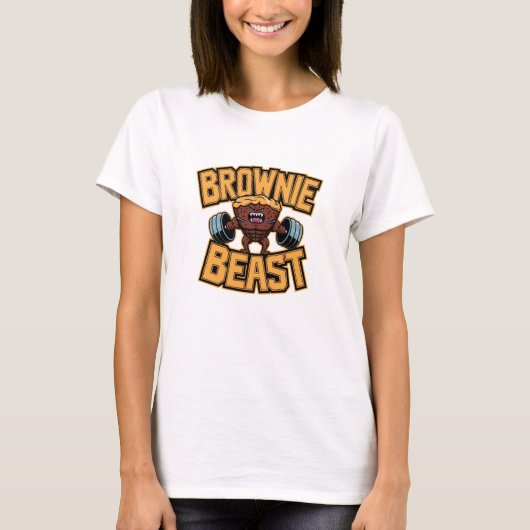Chocolade vieren met Brownie Design T-shirt (Voorkant)
