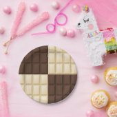 Chocolade Vierkant Delight Papieren Bordje (Feest)