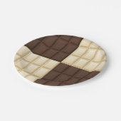 Chocolade Vierkant Delight Papieren Bordje (Gekanteld)
