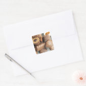 chocolade vierkante sticker (Envelop)