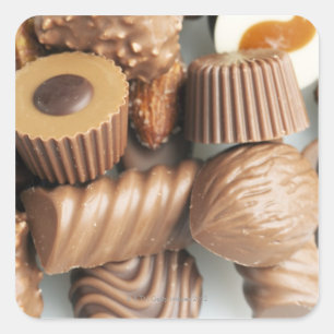 chocolade vierkante sticker