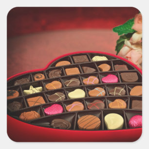 Chocolade Vierkante Sticker