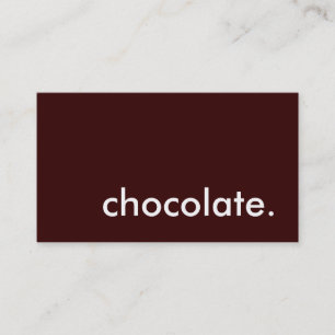 chocolade. visitekaartje