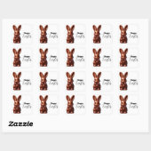 Chocolade vlinderdas Paashaas Snoepgoed Vierkante Sticker (Vel)