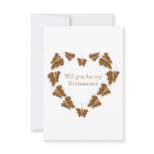 Chocolade Vlinders Ontwerp Bruidsmeisje Verzoek