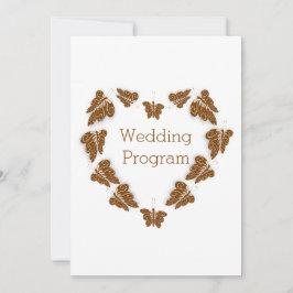 Chocolade Vlinders Ontwerp Trouwprogramma