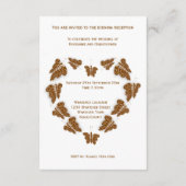 Chocolade Vlinders Ontwerp Trouwreceptie Informatiekaartje (Achterkant)