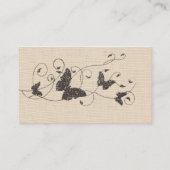 Chocolade vlinders op Ecru trouwplaats kaarten Plaatskaartje (Achterkant)