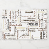 Chocolade Voedselcontainer Etiket (Enkel label)