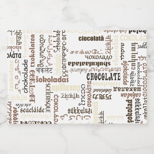 Chocolade Voedselcontainer Etiket (Enkel label)