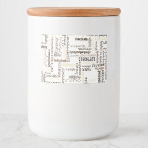 Chocolade Voedselcontainer Etiket