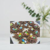 Chocolade Vogelnest Koekjes Briefkaart (Staand voorkant)