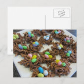 Chocolade Vogelnest Koekjes Briefkaart (Voorkant / Achterkant)