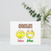 Chocolade voor briefkaart (Staand voorkant)