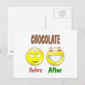 Chocolade voor briefkaart (Voorkant / Achterkant)