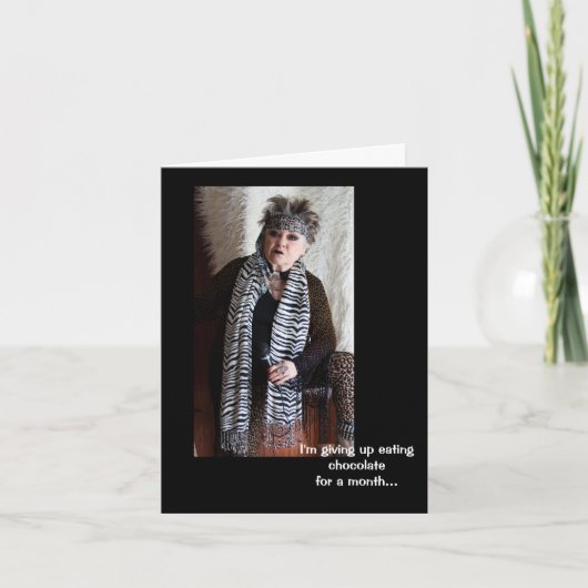 Chocolade voor een Wenskaart van een maand opgeven Kaart (Voorkant)