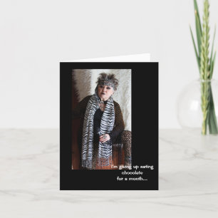 Chocolade voor een Wenskaart van een maand opgeven Kaart