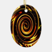 Chocolade Vortex 01 Keramisch Ornament (Achterkant)