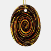 Chocolade Vortex 02 Keramisch Ornament (Achterkant)
