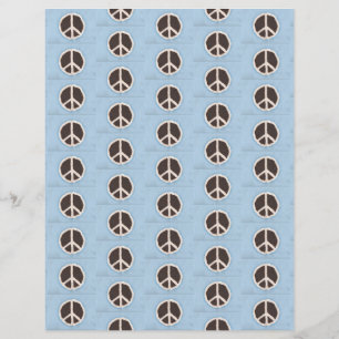 Chocolade Vrede Teken Pies Patroon Scrapbook Papie