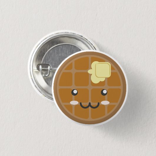 Chocolade Waffle Ronde Button 3,2 Cm (Voorkant /achterkant)