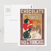 Chocolade ~  warme chocolade Drink ad Briefkaart (Voorkant / Achterkant)