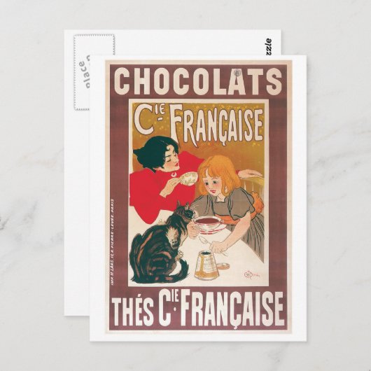 Chocolade ~  warme chocolade Drink ad Briefkaart (Voorkant / Achterkant)