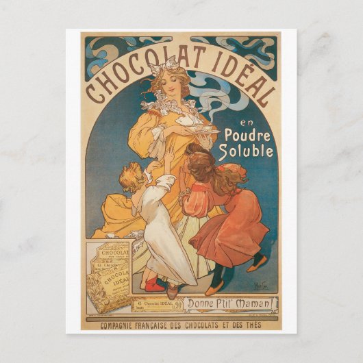 Chocolade ~  warme chocolade Drink ad Briefkaart (Voorkant)