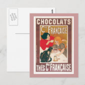 Chocolade ~ warme chocolade Drink ad Briefkaart (Voorkant / Achterkant)