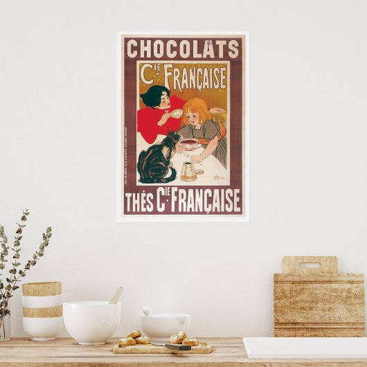 Chocolade ~  warme chocolade Drink ad Poster (Keuken)