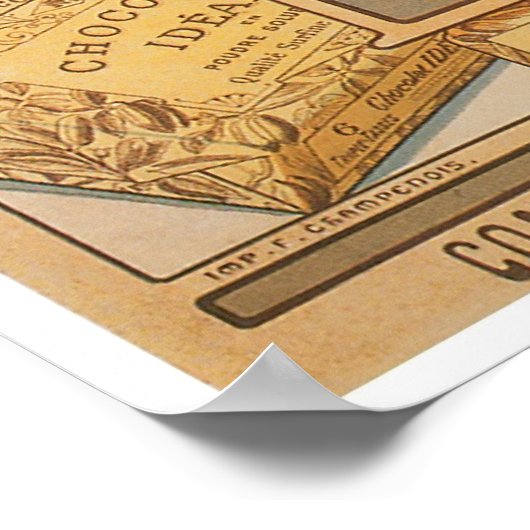 Chocolade ~  warme chocolade Drink ad Poster (Hoek)