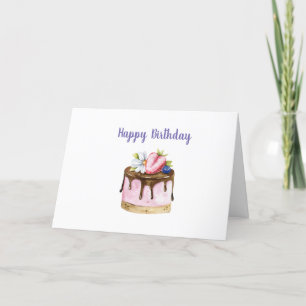 Chocolade Water Colour Birthday-kaart Bedankkaart