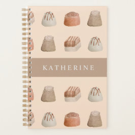 Chocolade Watercolor Kunstpatroon Planner