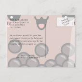 Chocolade Waterverf Bloem Bruiloft Dank Je Post Briefkaart (Achterkant)