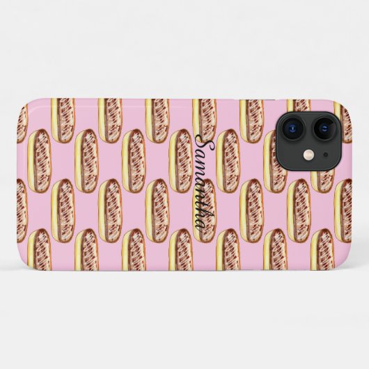 Chocolade Waterverf Eclairs Donuts Case-Mate iPhone Case (Achterkant (horizontaal))