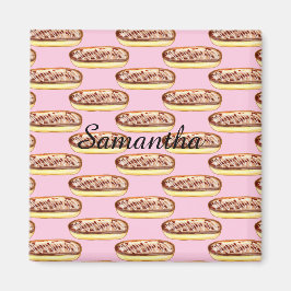 Chocolade Waterverf Eclairs Donuts Magneet